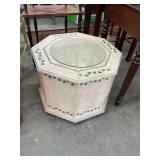 Vintage Painted Octagon Side Table