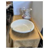 Floral Bowl and Pitcher