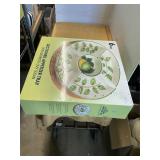 6 Piece Bamboo Lazy Susan Appetizer Tray