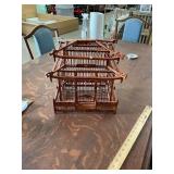 Vintage Wood Pagoda-Style Decorative Birdcage