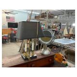 Marble Base Lamp and Lighted Mirror