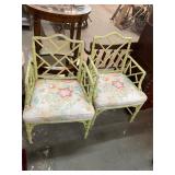 2 Faux Bamboo Chairs