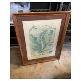 Chesapeake Bay Framed Map