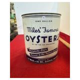 JH Miles Norfolk VA 214 Gallon Oyster Can