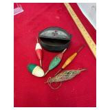 Antique Bobbers and Fish Items