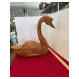 Primitive Carved Wooden Goose