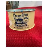 Cream O Sea Lansing Mich 8oz Oyster Can