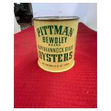 Pittman Bewdley Lancaster VA 10 Pint Oyster Can
