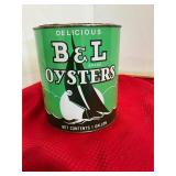 B &L Princess Anne MD Gallon Oyster Can