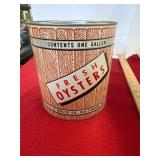 JH White Baltimore MD Gallon Oyster Can