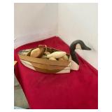 Wooden Goose and Miniature Decoys
