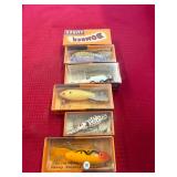 6 Vintage Bomber Bait Co Lures