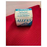 Allens Frozen Oysters 10oz Coles Point Can