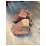Primitive Wheel Chocks from Cape Hatteras Ferry