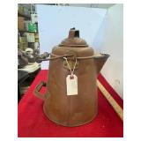 Antique Copper Skipjack Coffee Pot