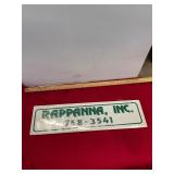 Rappanna INC Local Advertising Sign