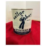 Sailor Boy RF Brown Lansing Mich Gallon Oyster Can