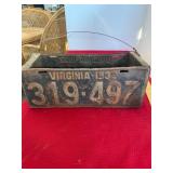 1932 License Plate Homemade Tackle Box