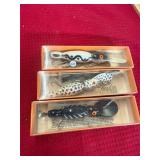 3 Vintage Bomber Water Dog Lures