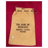 Bank of Middlesex Money Bag