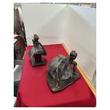 2 Vintage Ballerina Statues