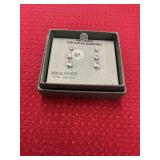 10KT Simulated Diamond Earrings 3pc Set