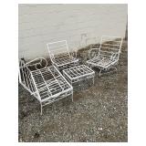 White Wrought Iron Patio Set