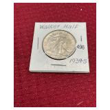 1939-S Walking Liberty Silver Half Dollar