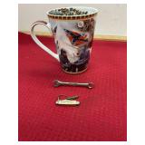 Civil War Mug, Snap On Wrench Clip, and Knife