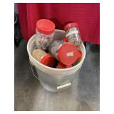Box of Petrified Wood & Bucket of Stones