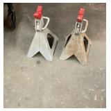 Set of Two Adjustable Steel Jack Stands