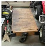 Vintage Industrial Wooden Warehouse Cart