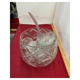 Glass Punch Bowl w/ Cups