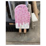 Metal Bitten Off Ice Cream Yard Sign