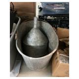 Metal Tub & Metal Funnel