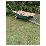 John Boat with Accessories and Trailer