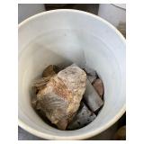 Bucket of Large Stones and Fossils