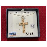 14KT Pendant Cross 18" Necklace