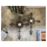 2 Hanging Metal Wall Art Crosses