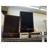Vintage Panasonic 8track Player and Speakers