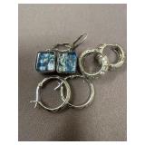 Three Pair of Sterling Earrings .925