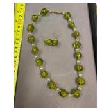 Murano Glass Necklace & Earrings Set