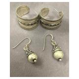 Silver Earrings, 2 pair