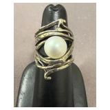 Noa Zuman .925 Pearl Ring. Size 7