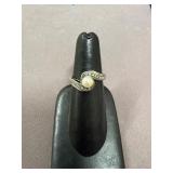 .925 Pearl CZ Ring, Size 7