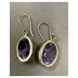 .925 Earrings. Amethyst