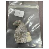 .925 Sterling Silver & Crystals Bear Pin