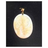 14K Mother of Pearl Pendant