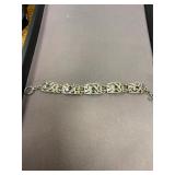 .925 & Onyx Bracelet. 7'
