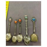 Silver Souvenir Spoons 4 Marked 800